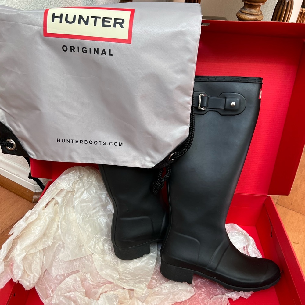 Hunter original tour tall packable rain boot size:36